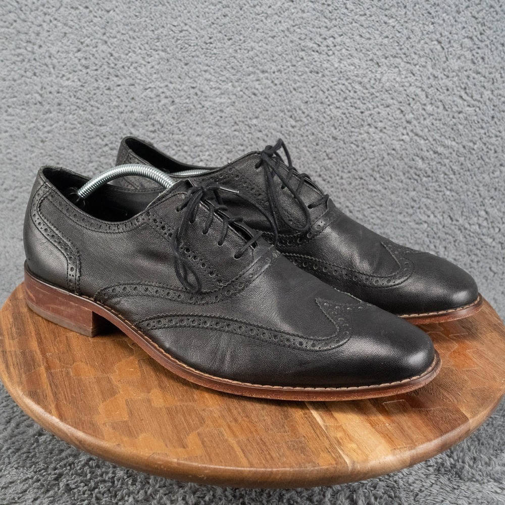 Cole Haan Colton Wingtip Oxfords Mens Sz 13 Black Leather Dress Shoes
